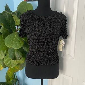 New With Tag Vintage Black Popcorn Shirt One Size Fits Most